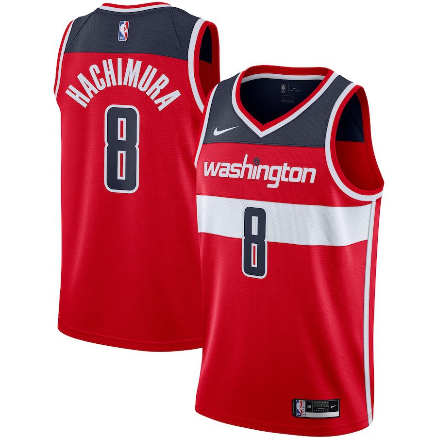 Men Washington Wizards 8 Rui Hachimura Nike Red Swingman NBA Jersey